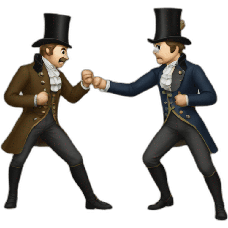 Snob Men fighting from 1800 emoji