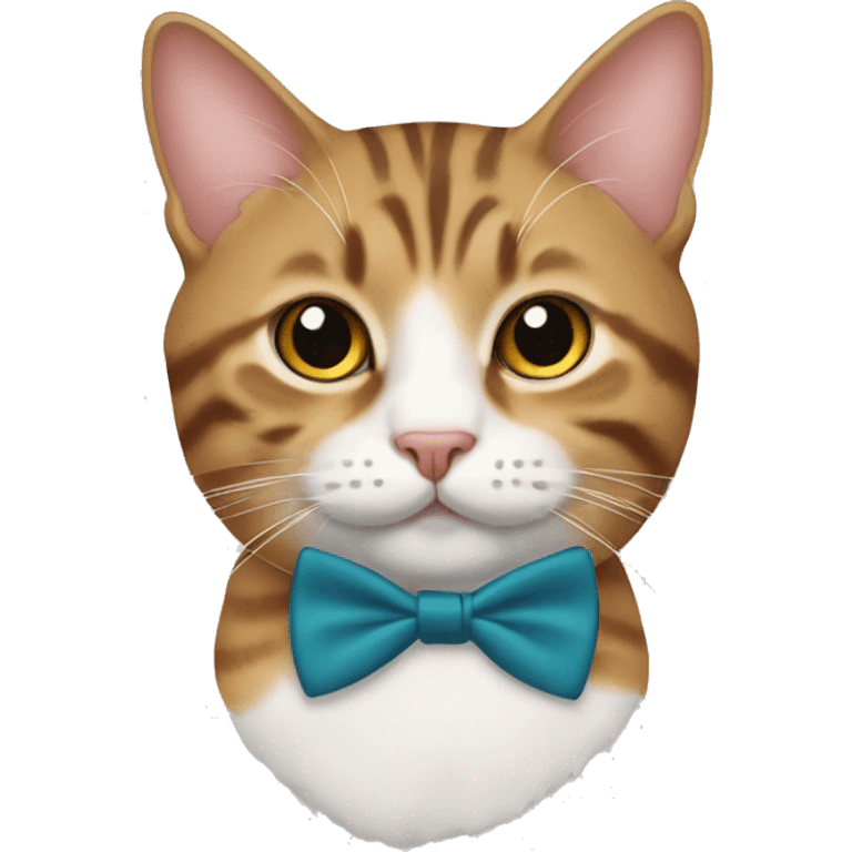 tabby cat with a bowtie emoji