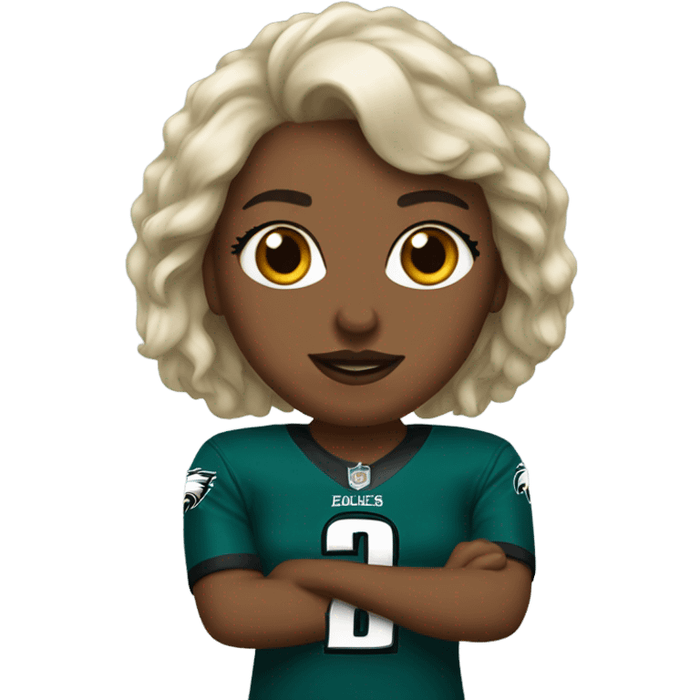 Missy wearing eagles Jeresy emoji