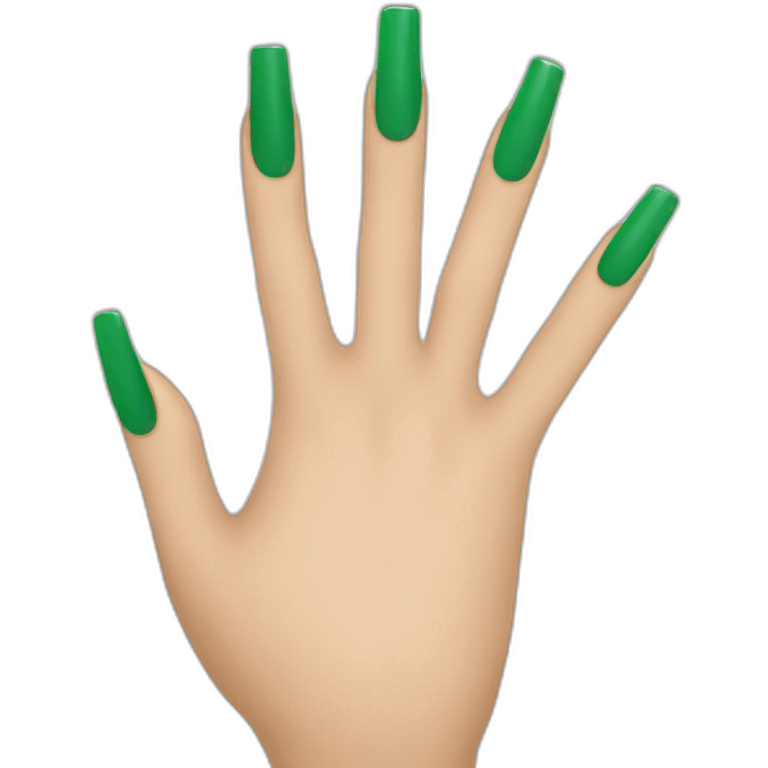 Ongles verts emoji