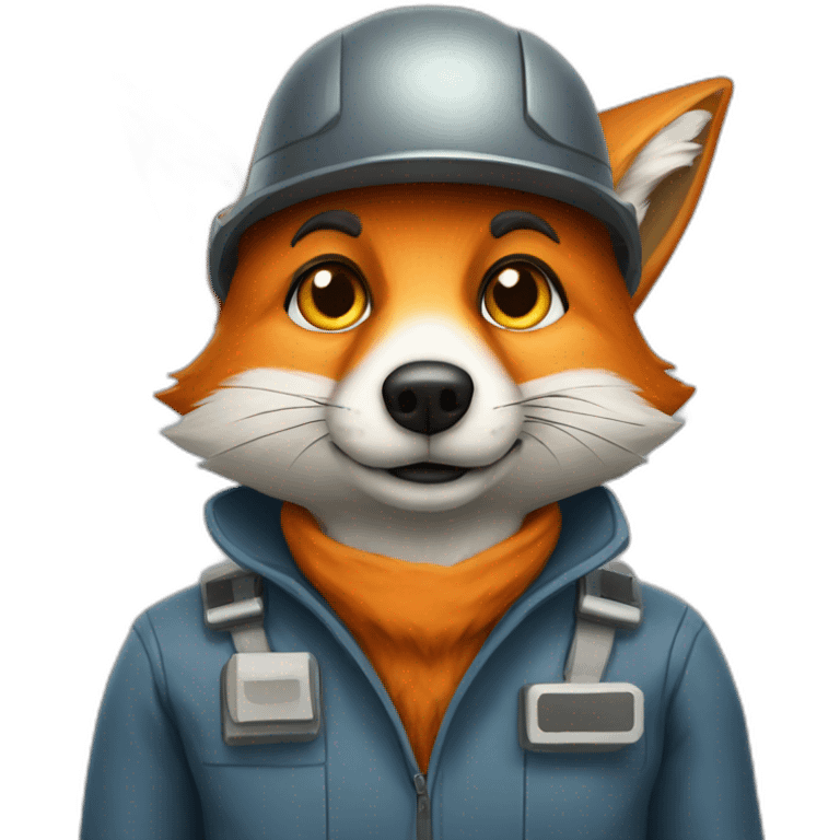 animal fox nuclear engineer emoji