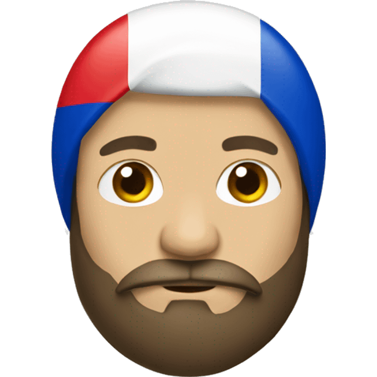 bearded guy with russian flag emoji