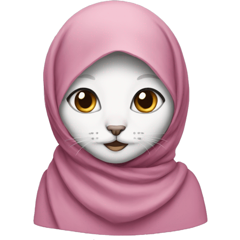 A kitten in a hijab emoji