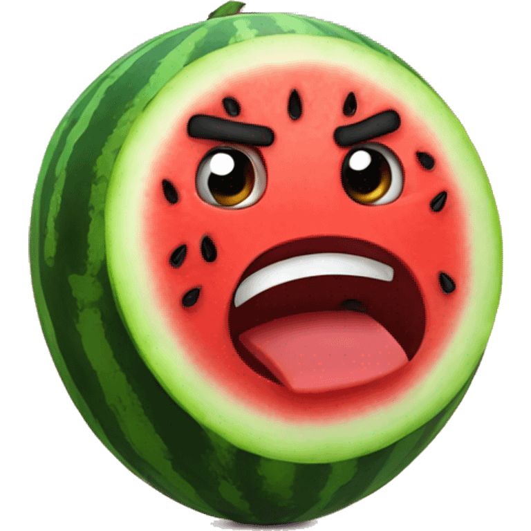 Anger watermelon emoji