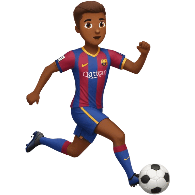 barca soccer player sprinting  emoji