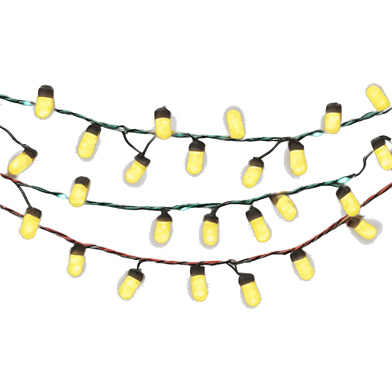 A strand of Christmas lights  emoji