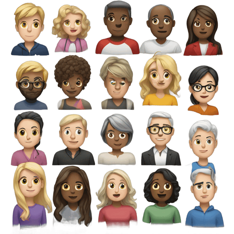 Group of people including disabled people  emoji