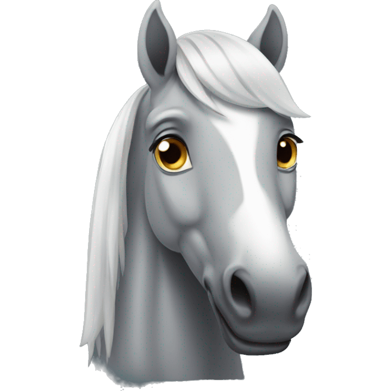 Cute grey horse emoji