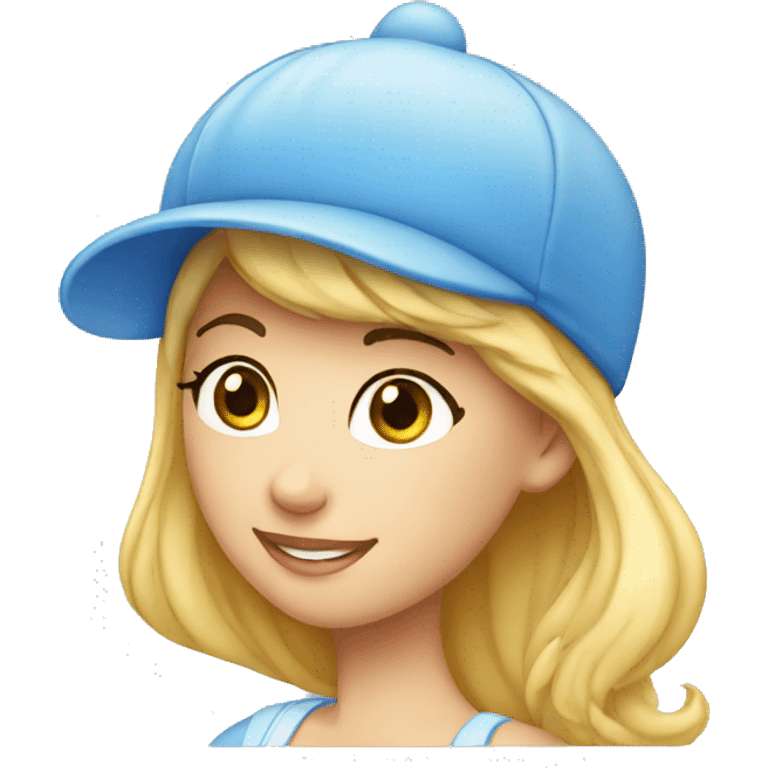 Cinderella wearing cap emoji