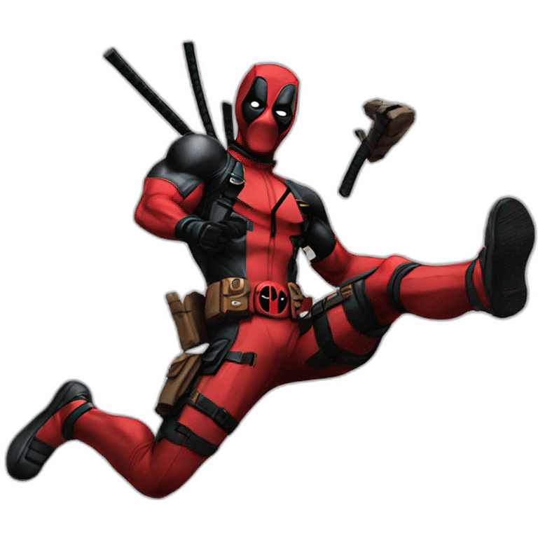 Deadpool jumped emoji