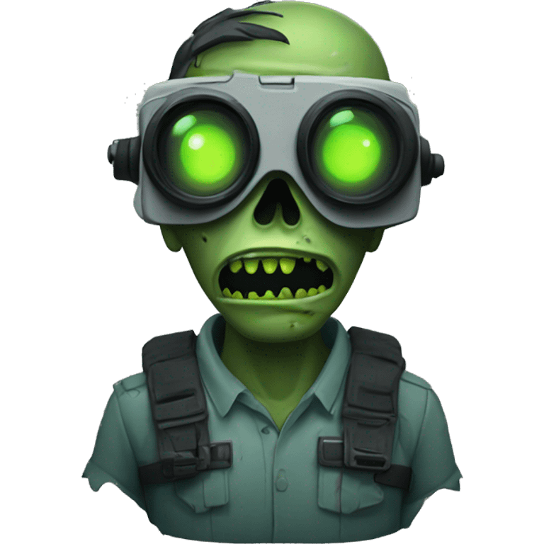 Zombie with night vision goggles emoji