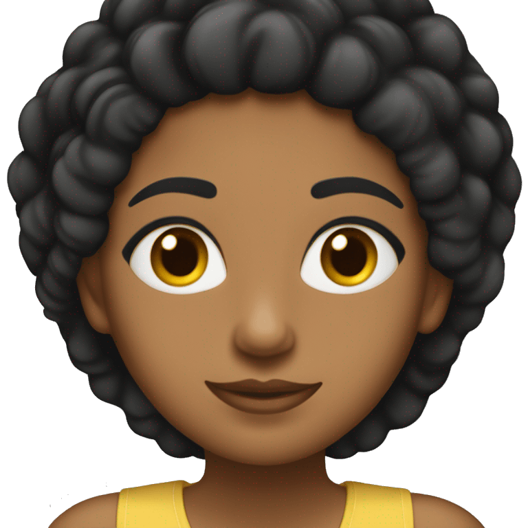 Mujer morena pelo negro liso emoji