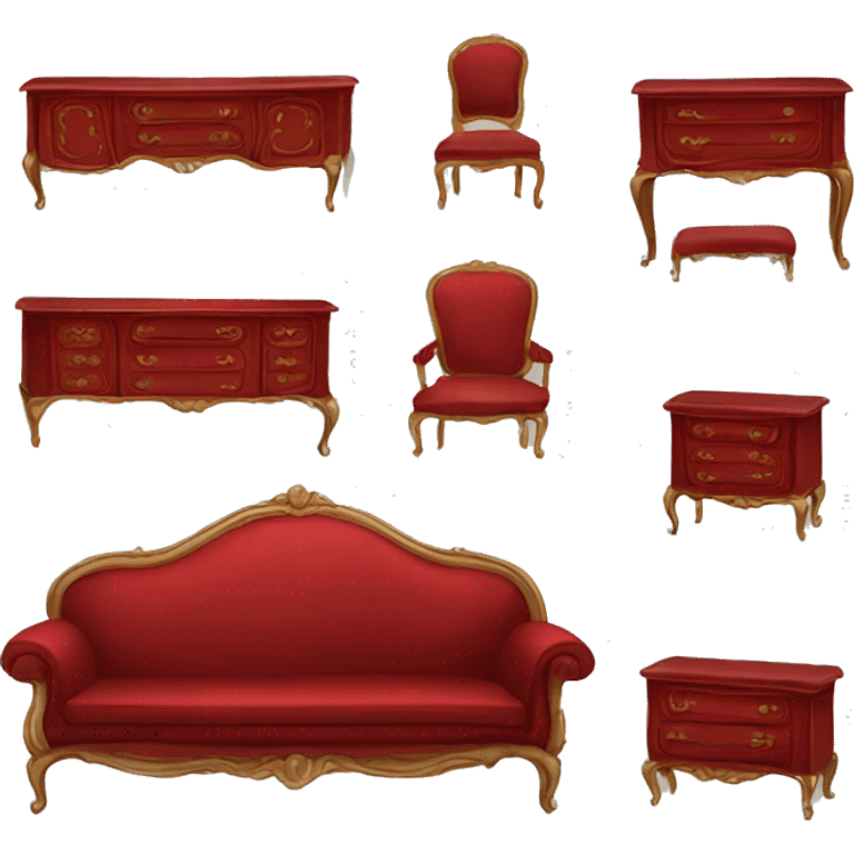 Royal red French furniture emoji