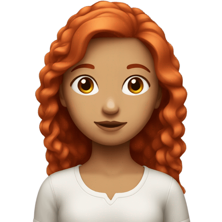 Girl with red hair emoji