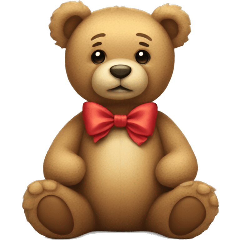 Teddy bear with a bow emoji