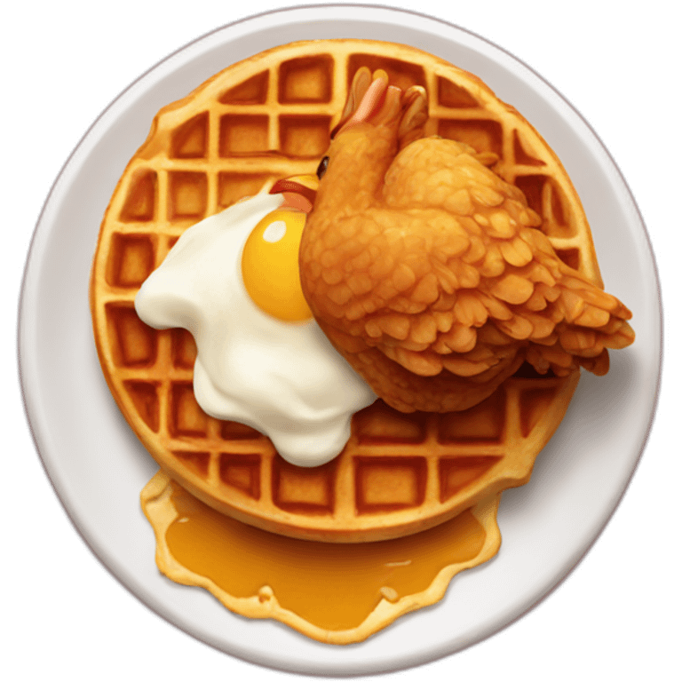 Chicken and waffles emoji