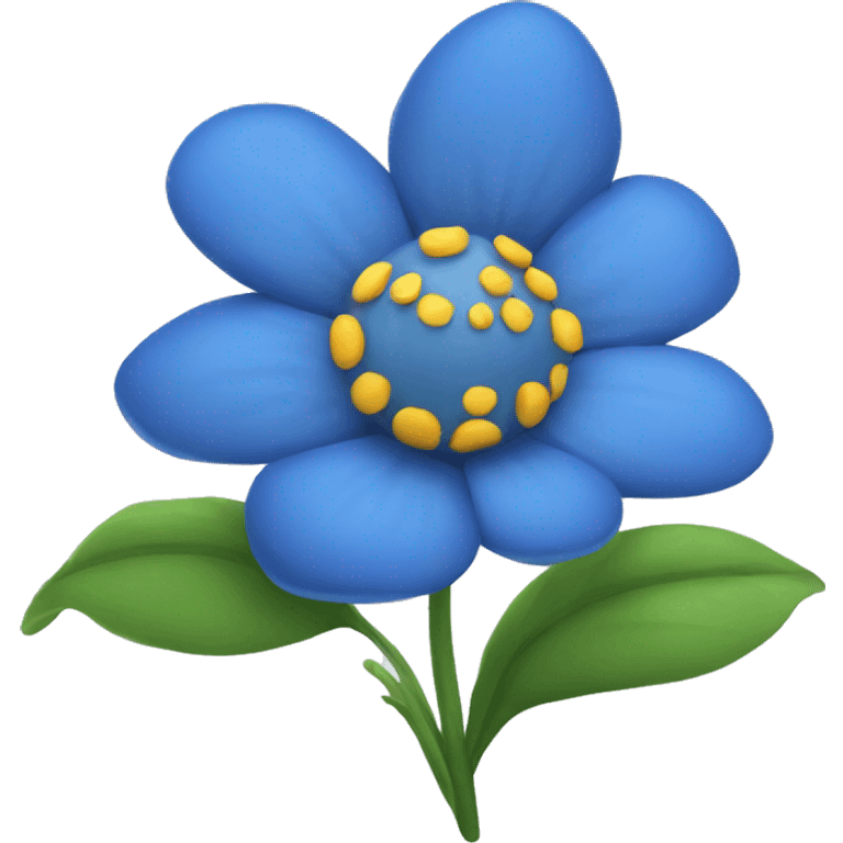 beautiful blue flower emoji