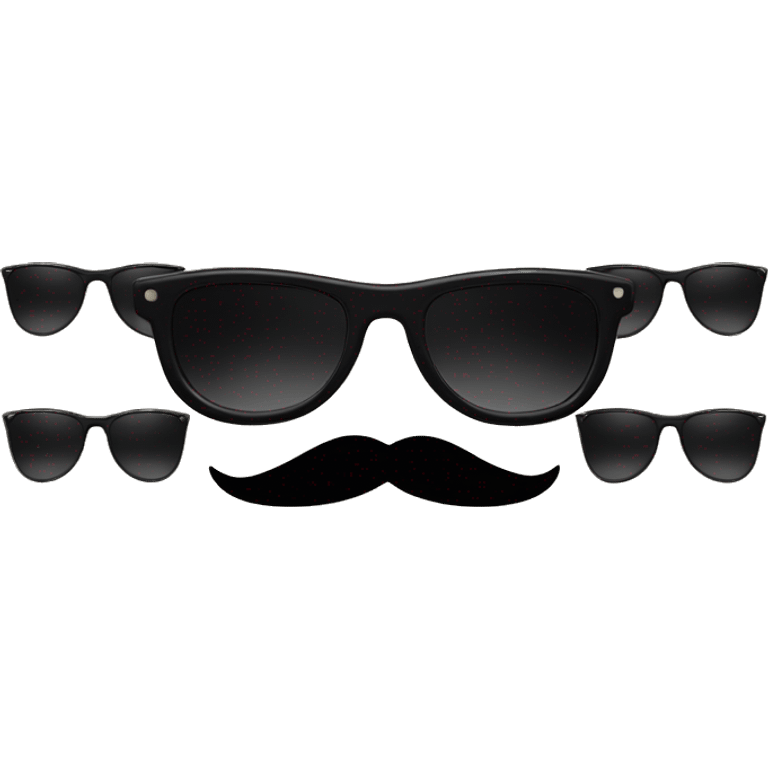 Black sunglass with mustache  emoji