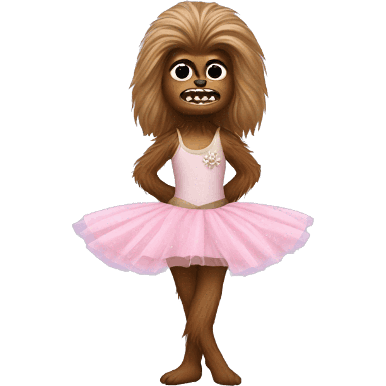 Chewbacca wearing a ballet tutu  emoji