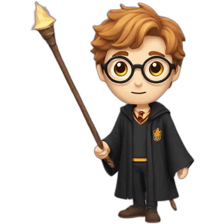 Harry potter with his wand emoji