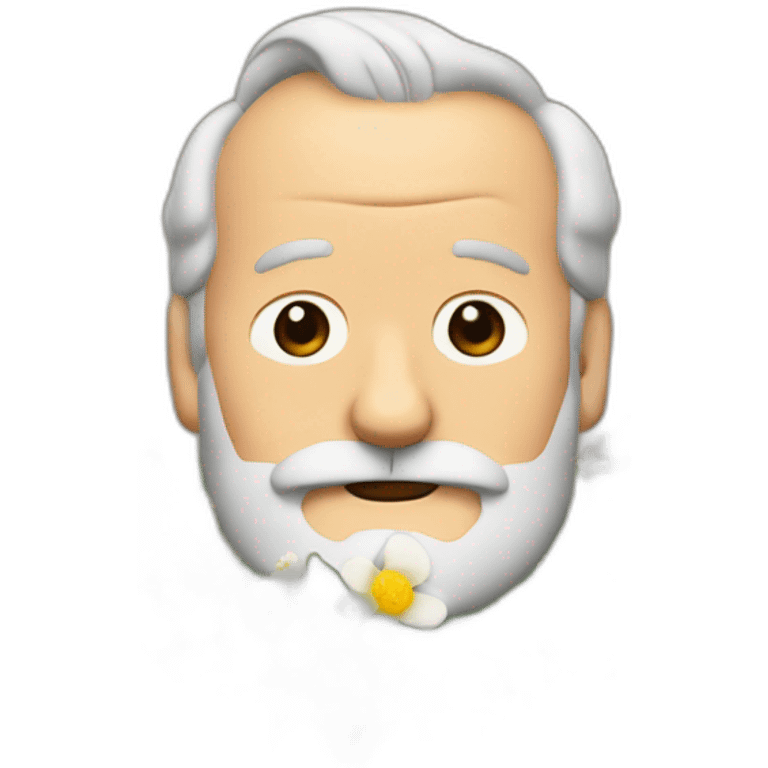 bill murray with flowers in his beard emoji