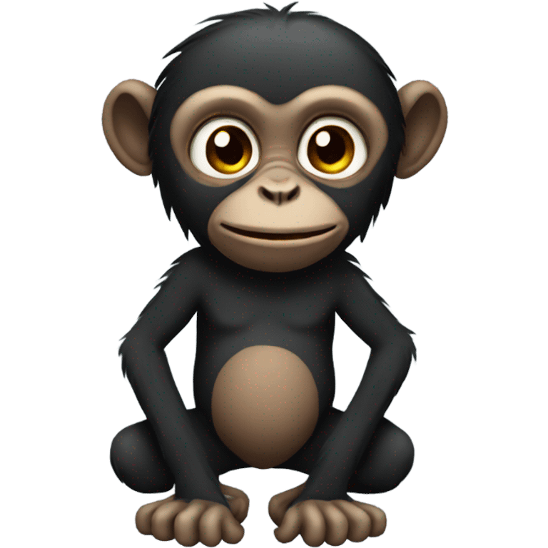 Dark monkey emoji