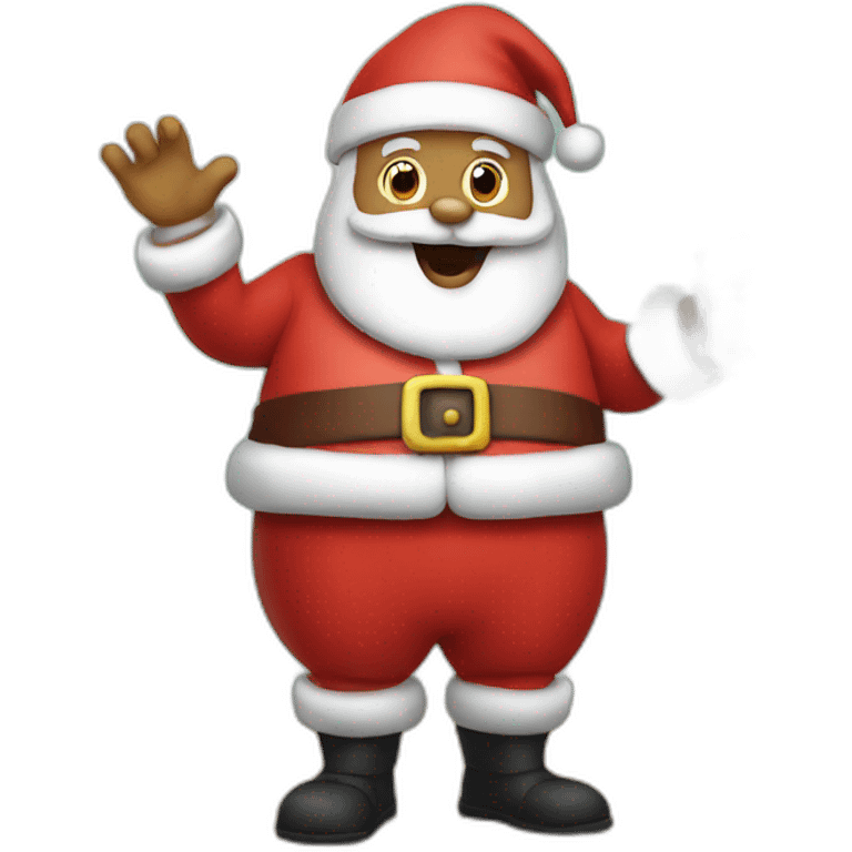 Santa Claus handing out presents emoji