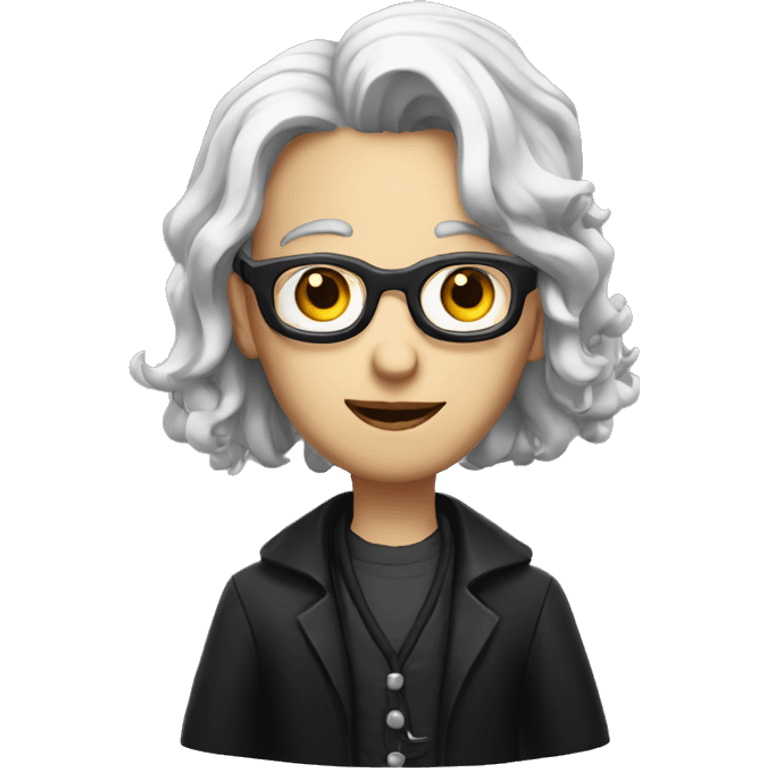 Goth scientist with glasses emoji