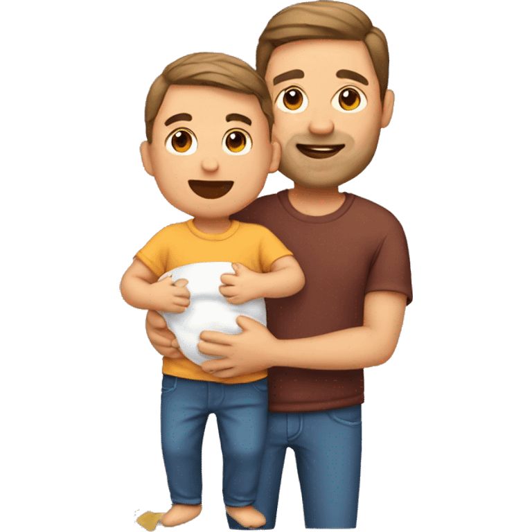 father with  baby emoji