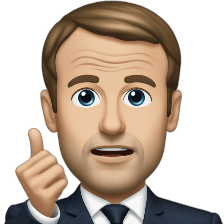 Emmanuel Macron contre les manifestants emoji