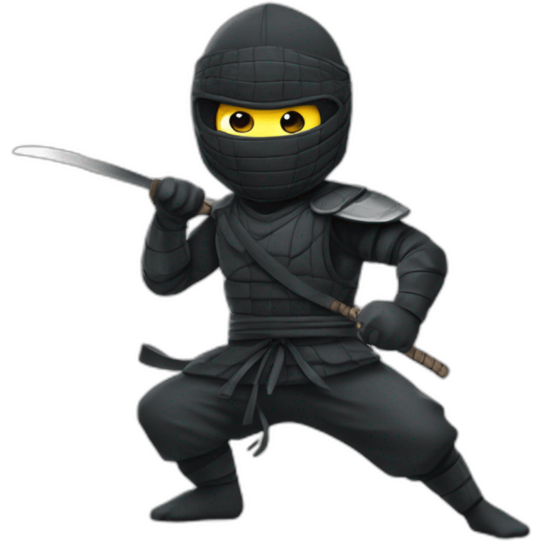 Caméléon ninja qui joue au foot emoji