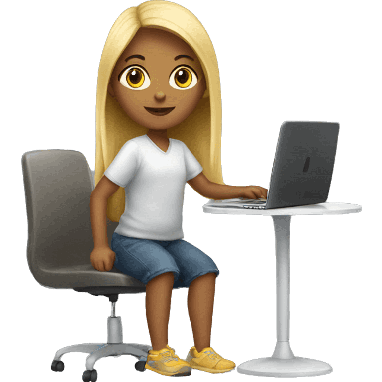 Girl with laptop emoji