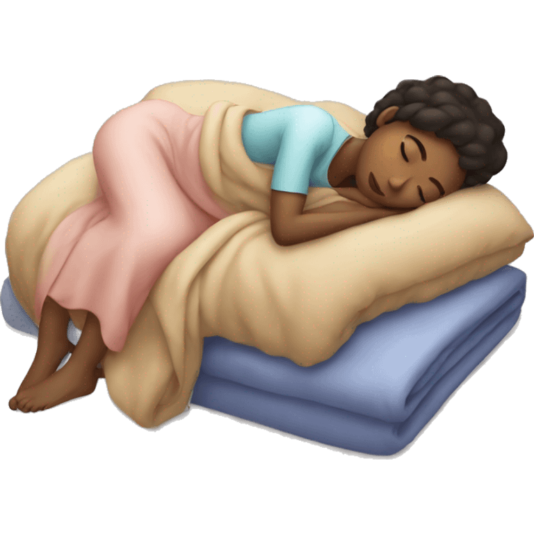 A girl sleeping cozy emoji