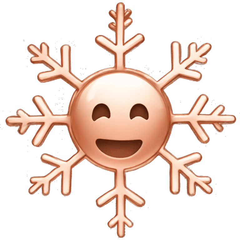 Rose gold snowflake emoji