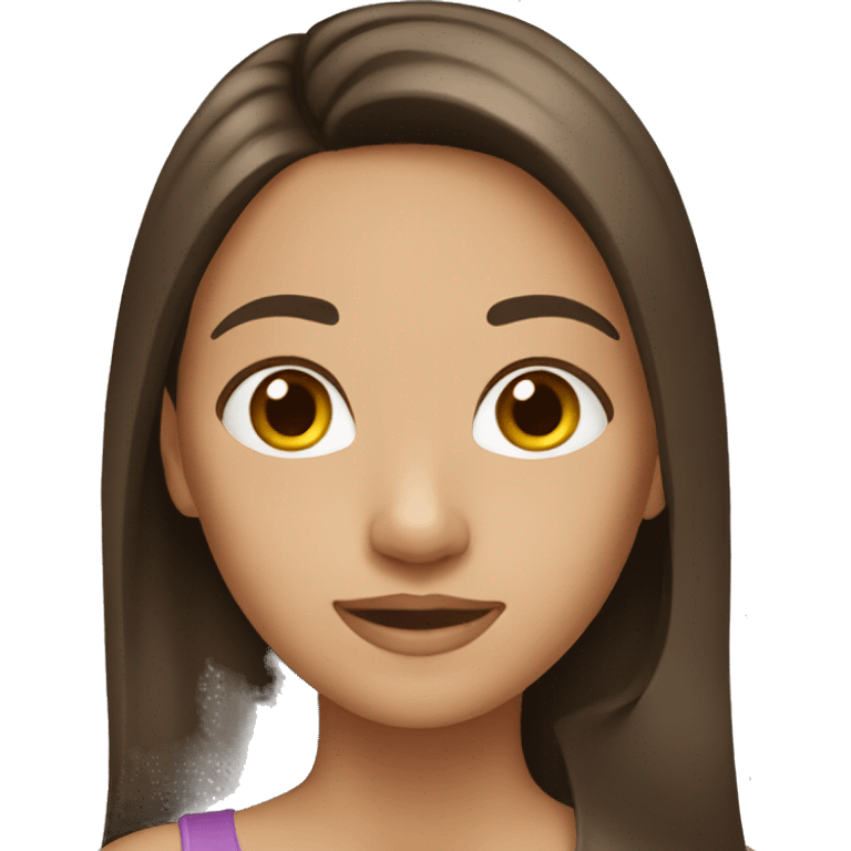 Girl with brunette hair emoji