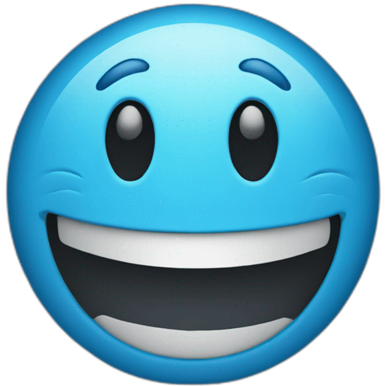 Blue smiley face  emoji