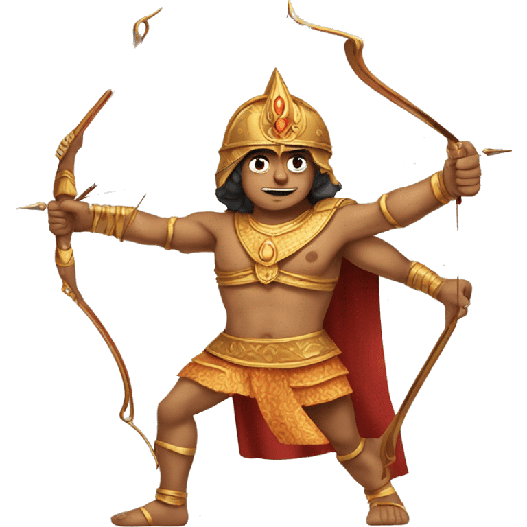 Karna from mahabharata with bow and arrow emoji