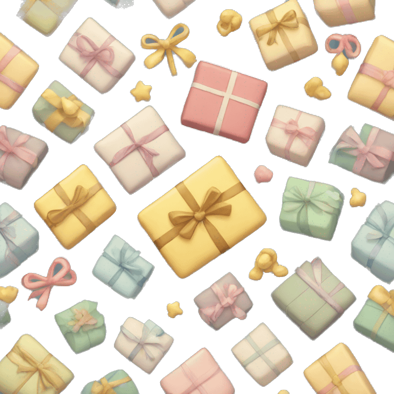 Gifts in delicate colors emoji