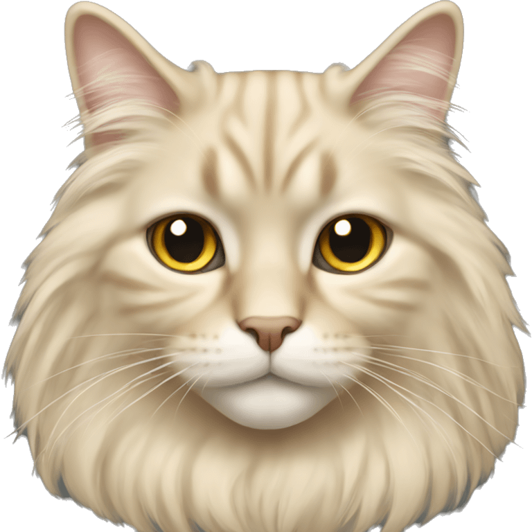 long haired fluffy beige cat emoji