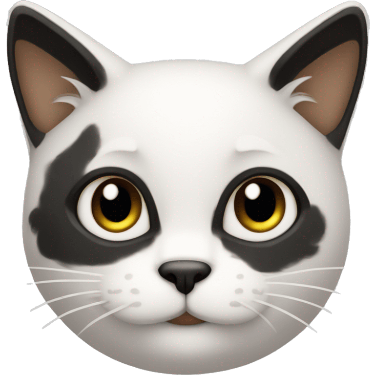 Gato frajola, branco e preto, fofo, apaixonado emoji