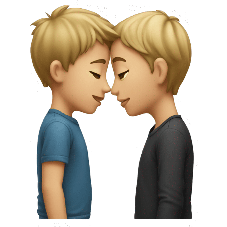 boy and girl kissing emoji