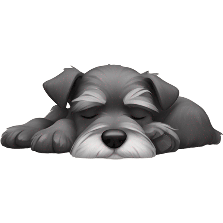 Schnauzer sleeping emoji