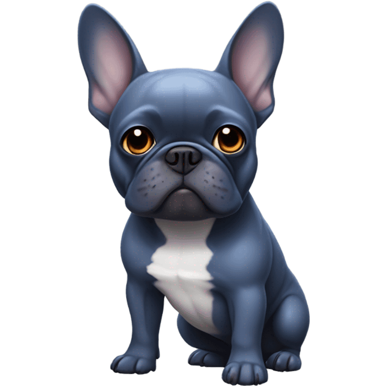 Blue French bulldog emoji