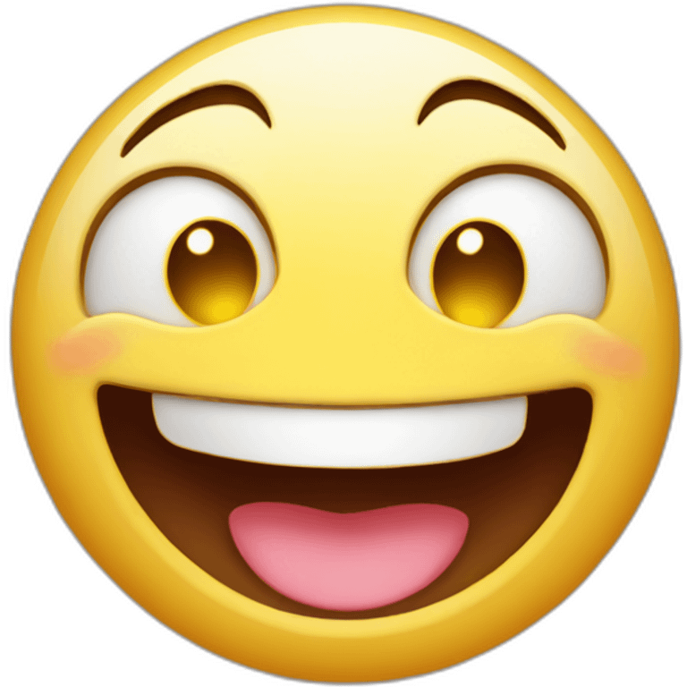 happy emoji with stars in eyes and open smile emoji