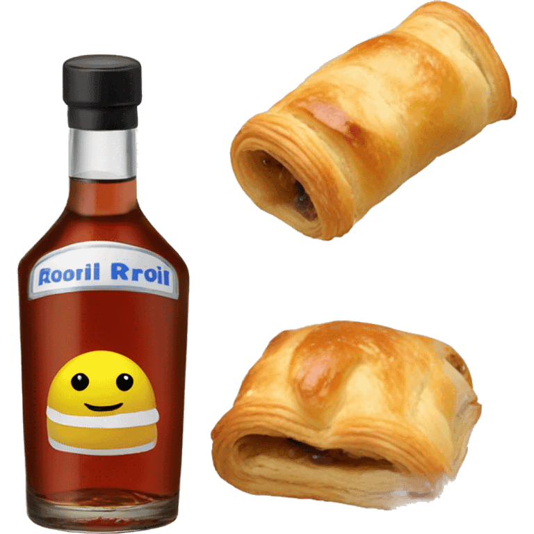 Small vodka and rollini puff pastry emoji