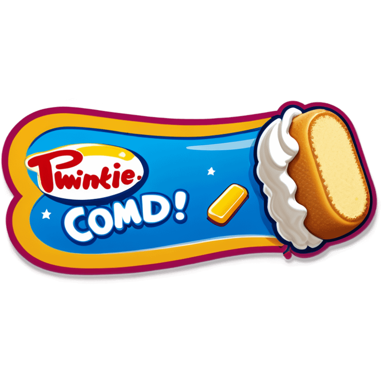 Twinkie with frosting coming out of the bottom with a good girl baner￼ emoji