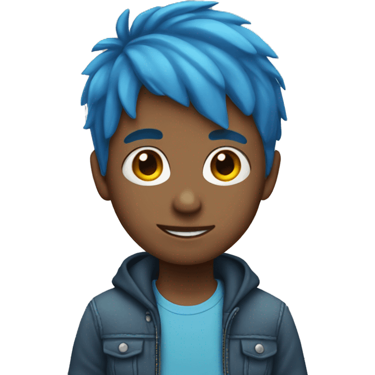 boy with blue hair emoji