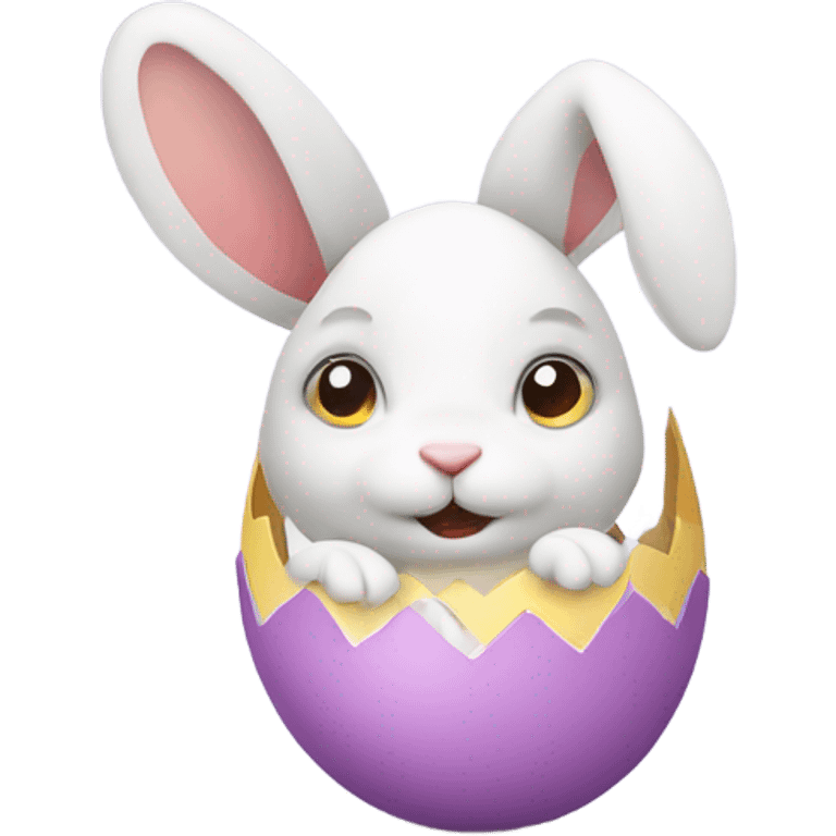 easter egg with a bunny all in Easter theme emoji