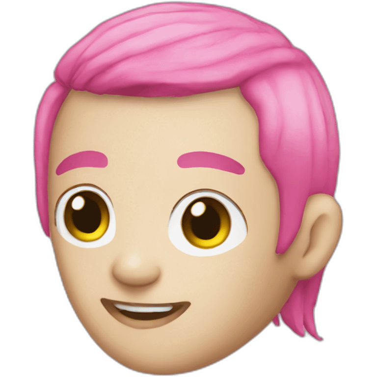 Lilpeep with pink hair emoji