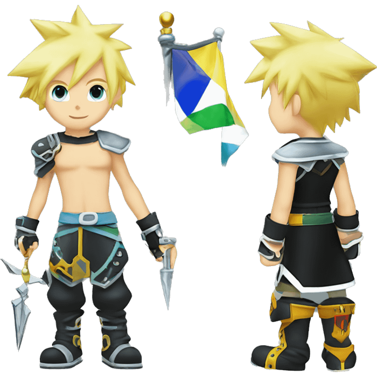 Kingdom Hearts Ventus Terra Aqua Pride Flag emoji